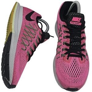 Nike Air Zoom Pegasus 32 Black Pink Power Womens 8 Running Shoes Sneakers